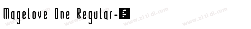 Magelove One Regular字体转换